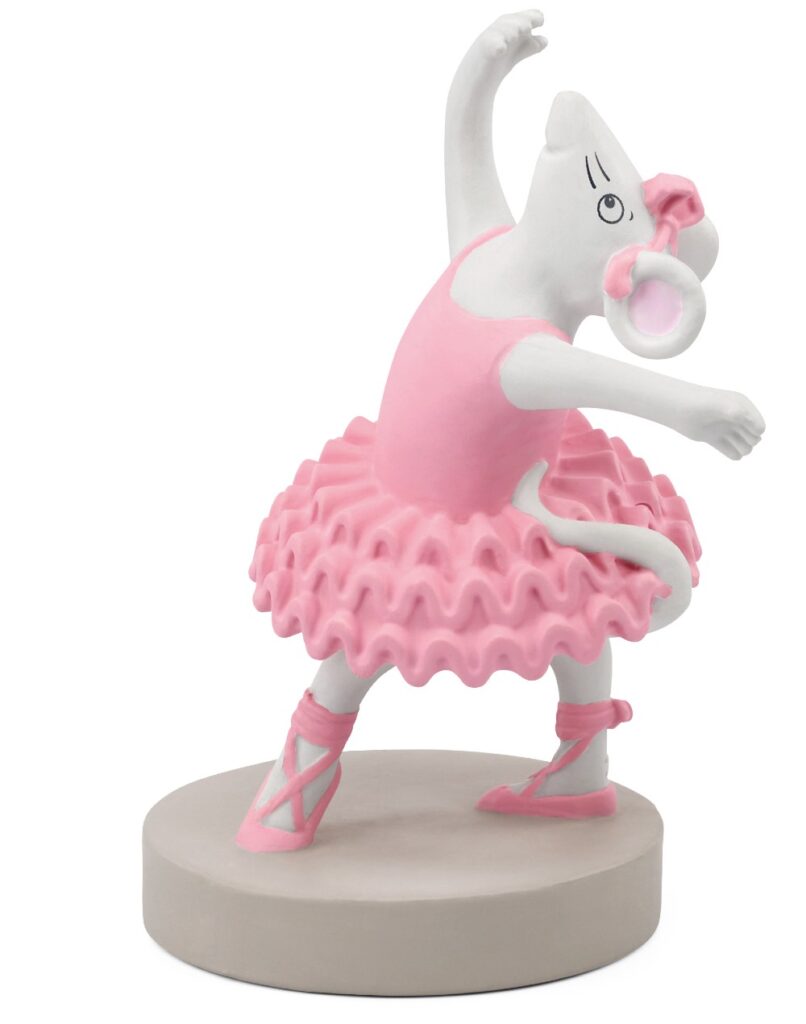 Figurine of a mouse wearing a pink ballerina outfit 