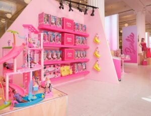 Barbie toy display in Selfridges