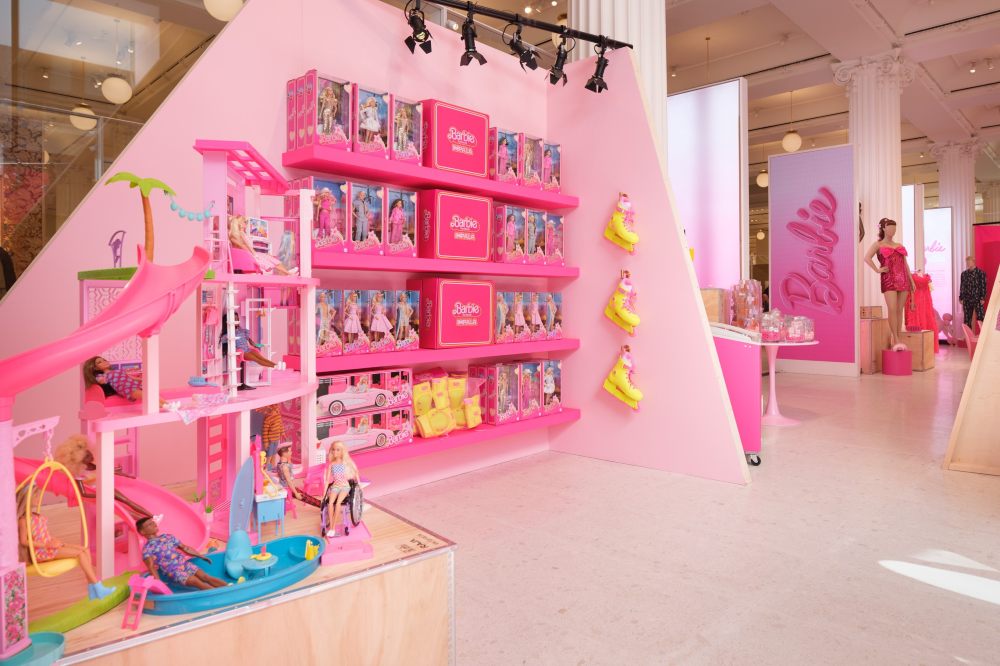 Barbie toy display in Selfridges