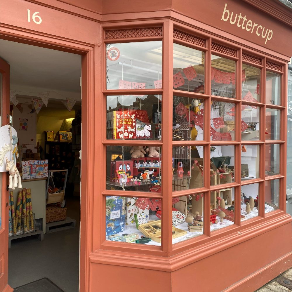 The store front of children's shop Buttercup