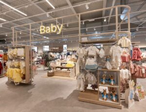 The baby department in an M&S store