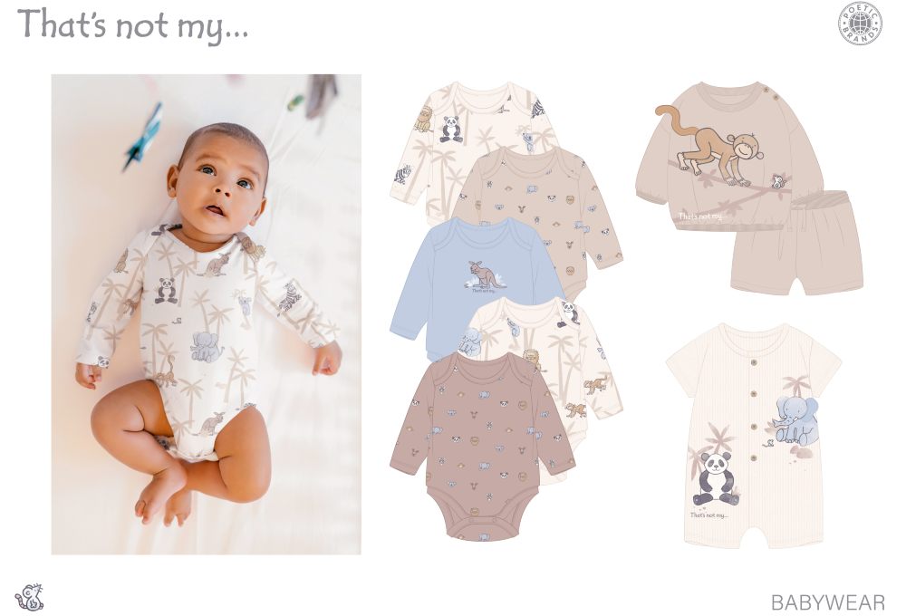 A baby and baby clothes from the That's Not My collection
