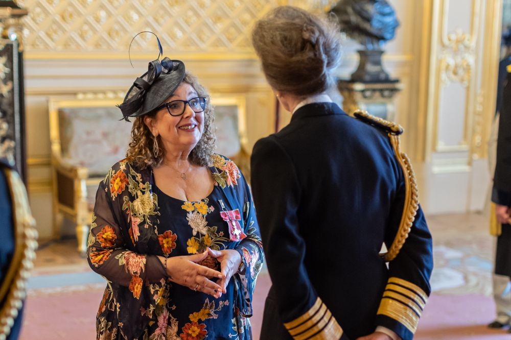 Rosalind Bluestone receiving her MBE