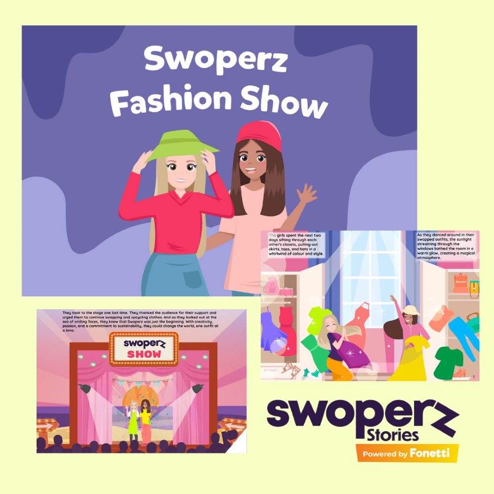 Illustrations from the Swoperz Fashion Show book 