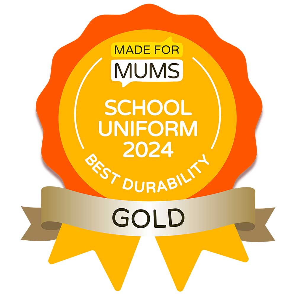 Made for Mums Best Durability for School Uniforms Gold Award 2024 Logo