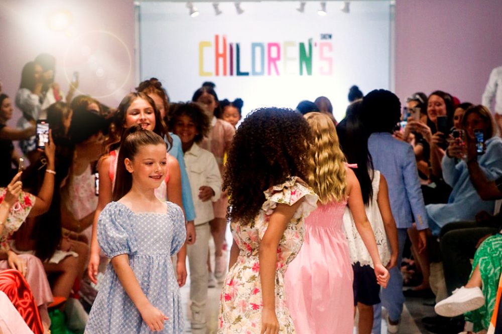 Children on a kids' fashion catwalk at Children's Show