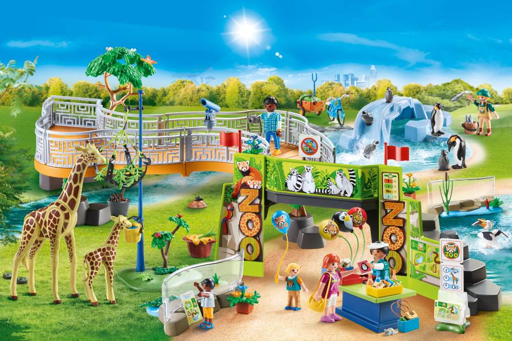 A toy zoo scene 