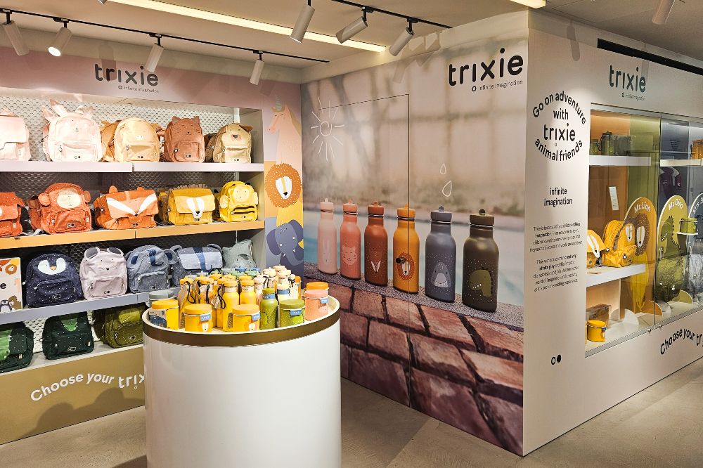 A pop-up of shop of children's Back to School products by Trixie in Harrods