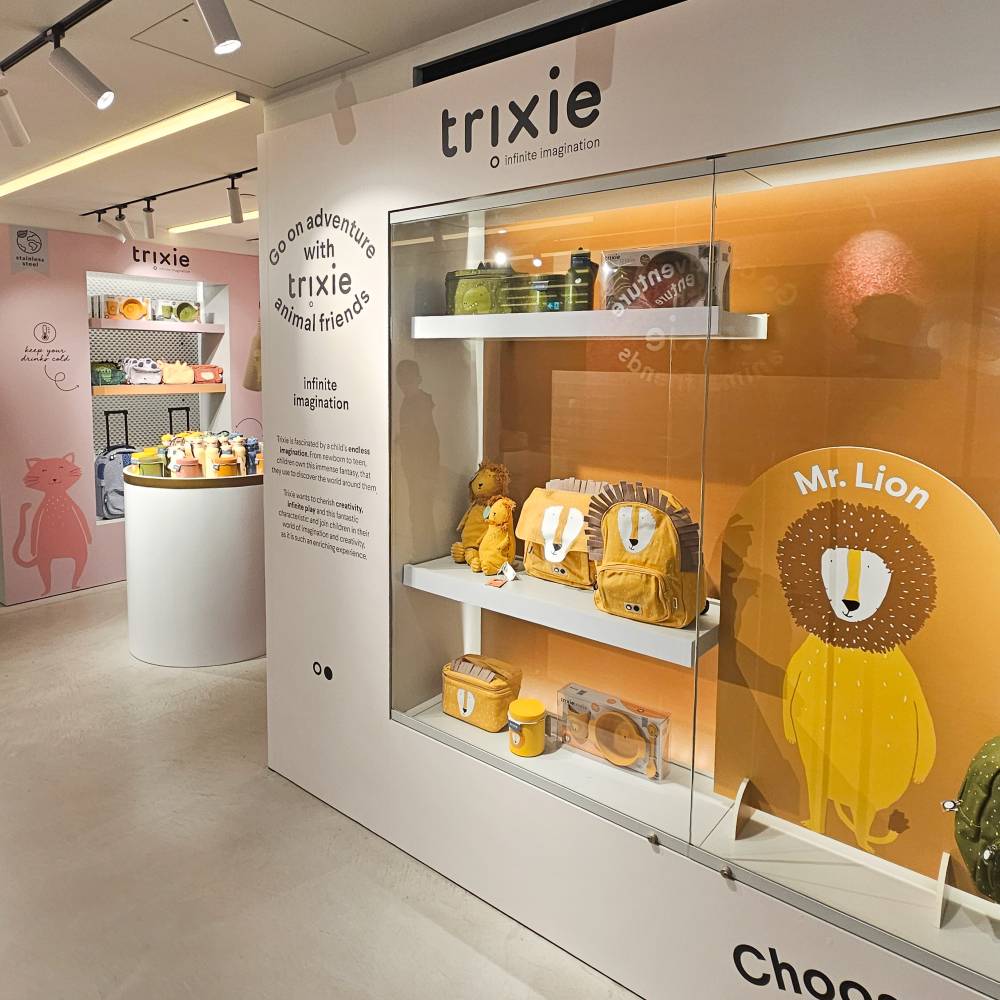 A pop-up of shop of children's Back to School products by Trixie in Harrods