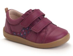 A burgundy child's shoe from the Start-Rite Shoes aw24 collection