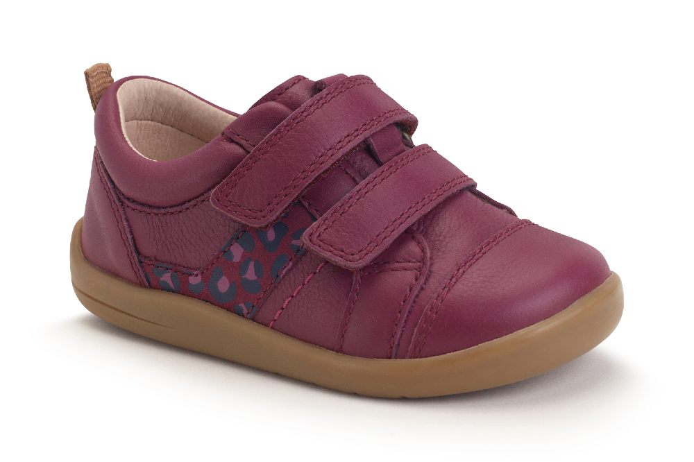 A burgundy child's shoe from the Start-Rite Shoes aw24 collection