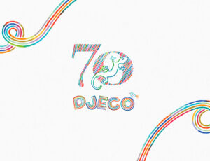 Djeco 70th anniversary logo