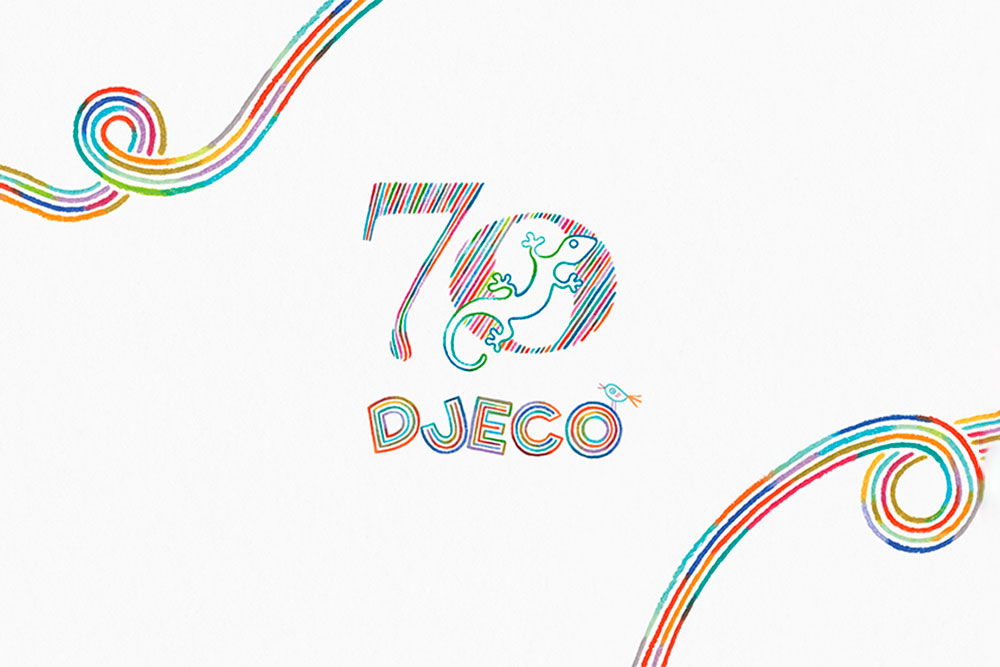 Djeco 70th anniversary logo