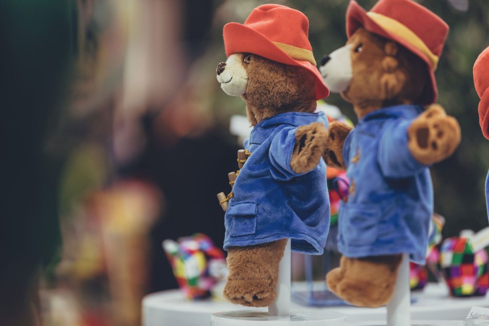 Paddington Bear teddies on a shelf advertising Spring Fair's new Licensing Lab