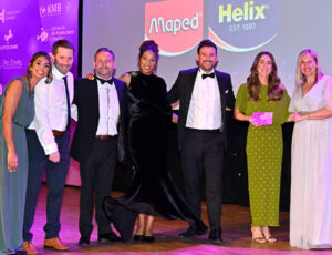 The Maped Helix team on stage receiving their award