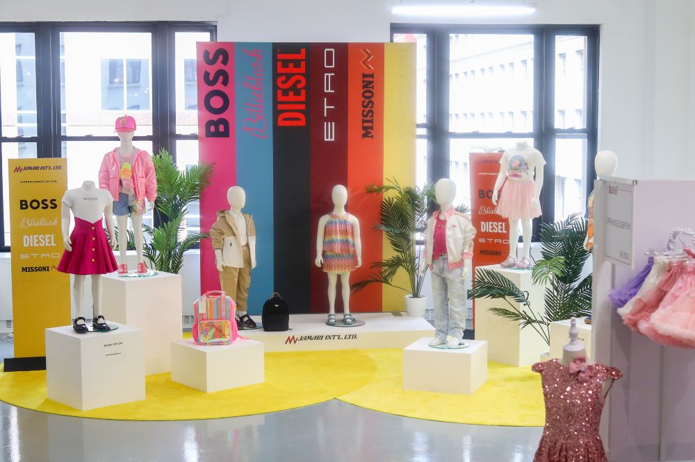 Mannequins displaying children's fashion at Children's Show NYC