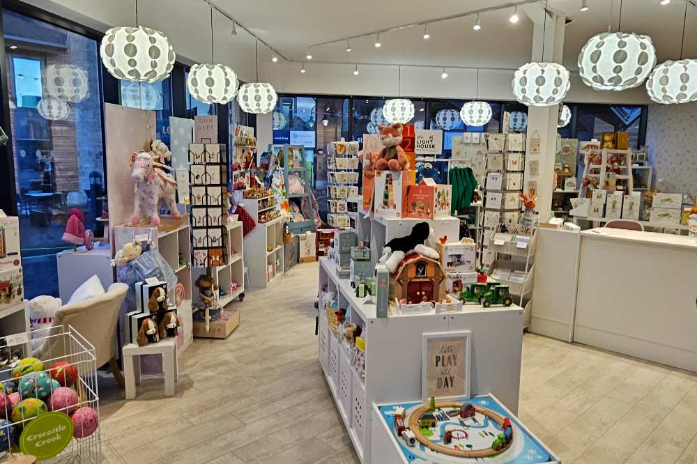 Children's toys and gifts displayed inside the Hettie & Sid store