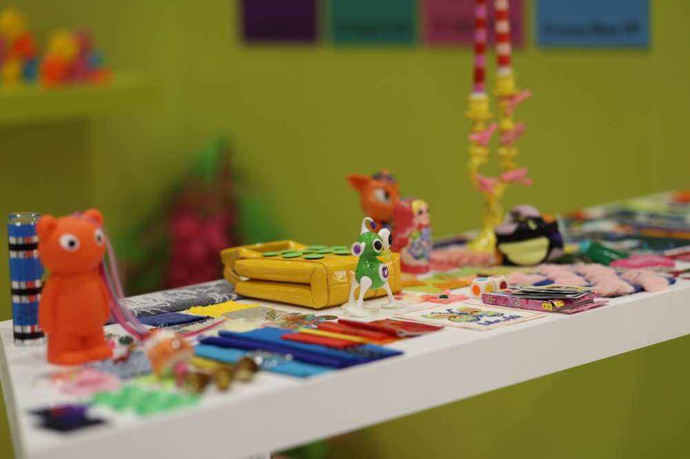 Colourful items displayed in a trend area at IFCO Istanbul Fashion Connection 