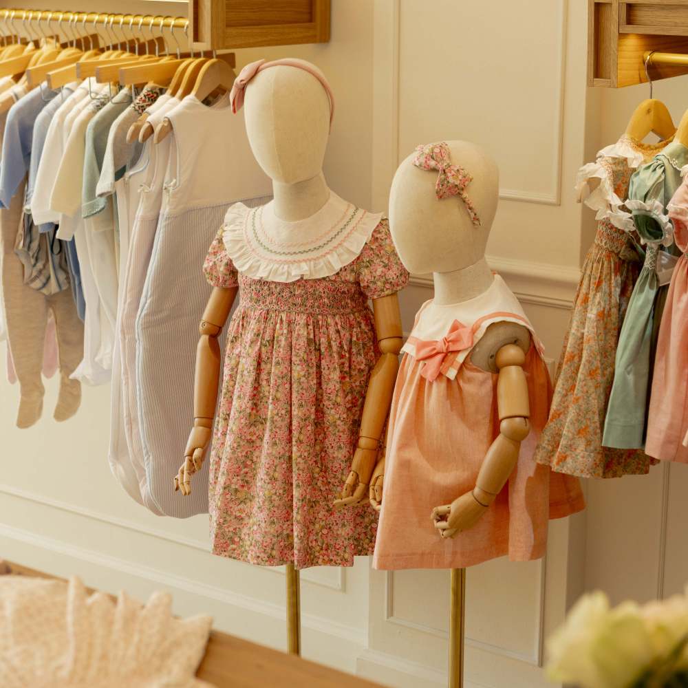 Mannequins and rails displaying children's clothing in the new US Pepa London store 