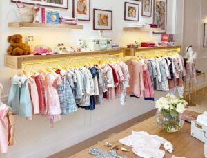 Children's clothes displayed inside the new US Pepa London store