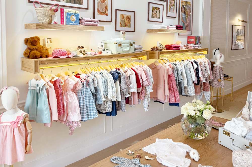 Children's clothes displayed inside the new US Pepa London store