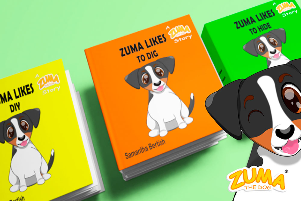 Front cover of the Zuma the Dog story book