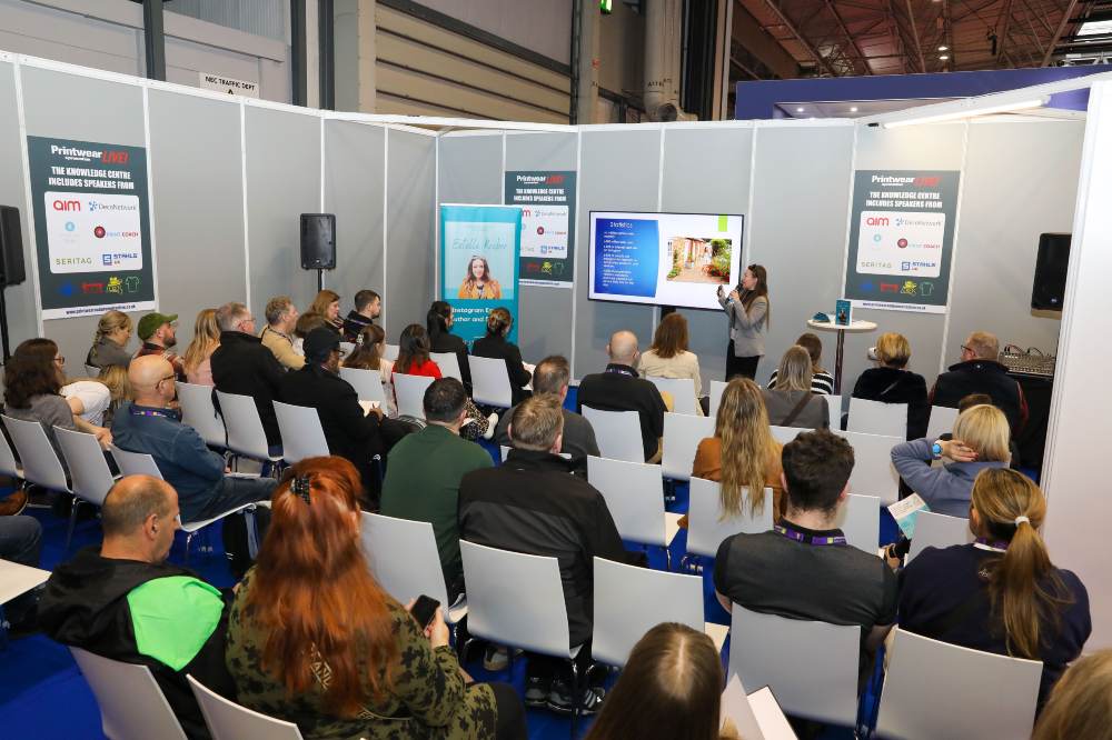 An audience watching a seminar at Printwear & Promotion LIVE! 