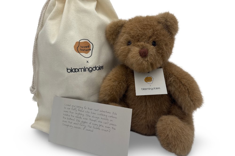 Soft Toy Bear with dust bag and note for the Loved Before x Bloomingdale's collaboration