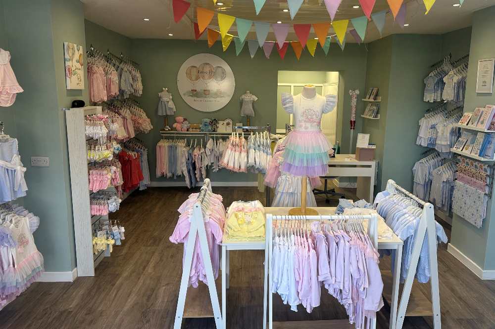 Baby and children's clothes displayed in the Love Ivy shop