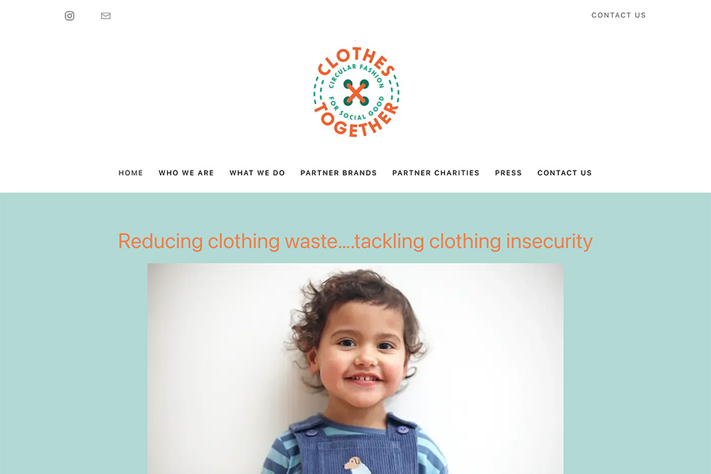 Clothes Together website homepage