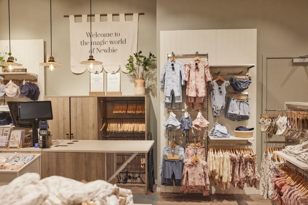 Childrenswear displayed in a Newbie store