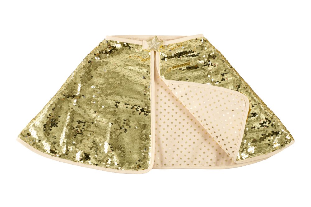 A child's gold sequin dress-up cape by Rockahula Kids