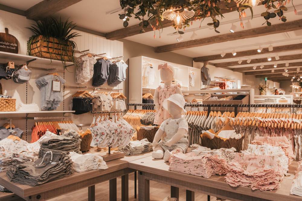 Childrenswear displayed inside a Newbie store