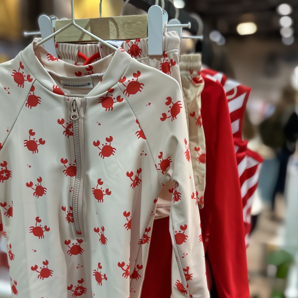 A rail of children's swimwear 