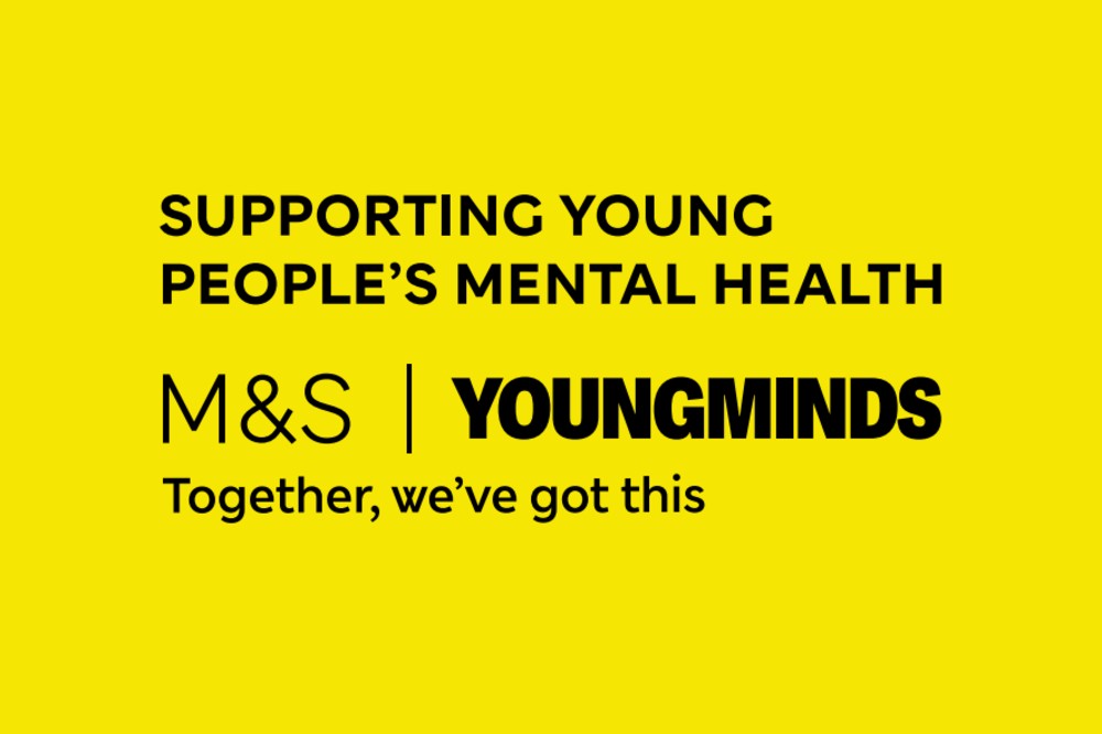 Text promotion Hello Yellow Day by M&S x YoungMinds to support young people's mental health