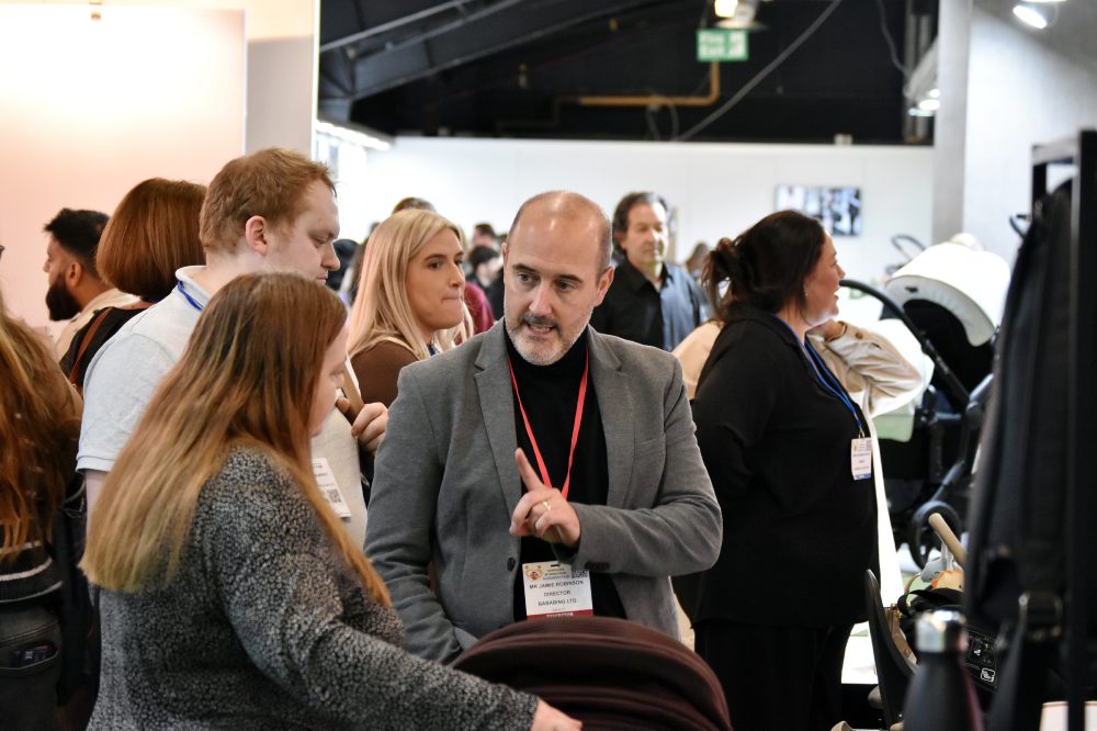 People stood talking at Harrogate International Nursery Fair 2025 