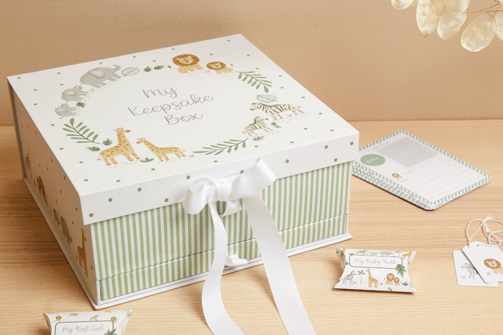 A child's keepsake gift box from the JoJo Maman Bebe and Moonpig partnership