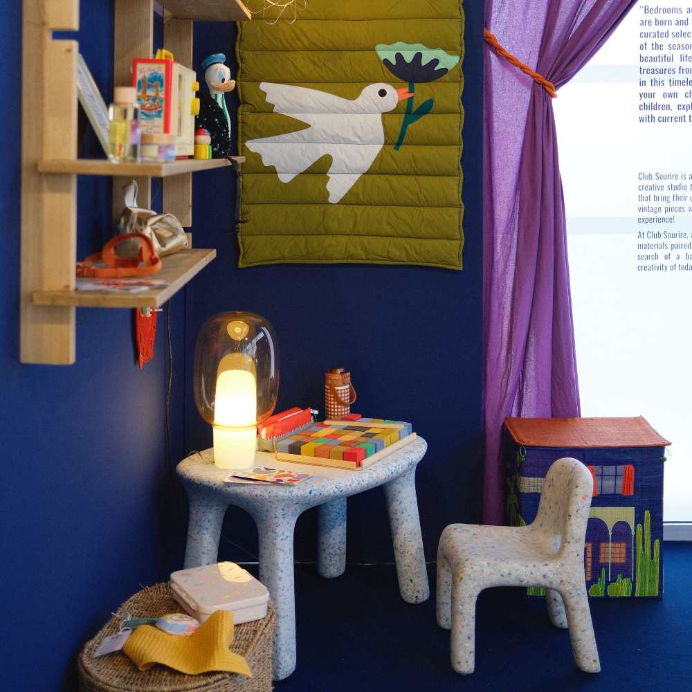A display of children's lifestyle products at the Playtime Paris trade show 
