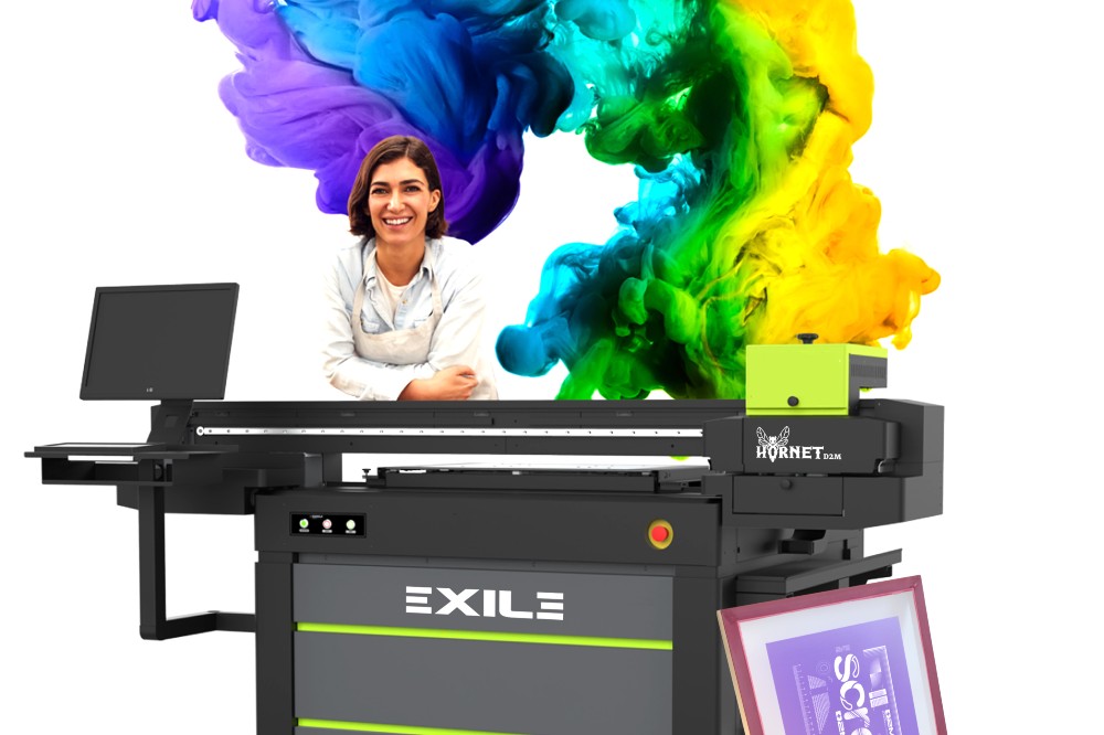 A woman stood beside a printing machine to promote P&P Live! 2026