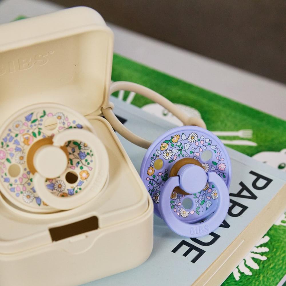 BIBS x Liberty dummies displayed with a dummy box 