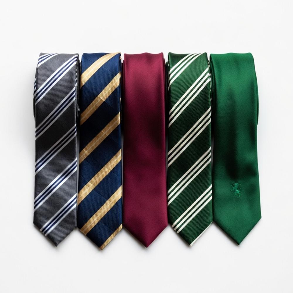 A row of school ties by Charles London 