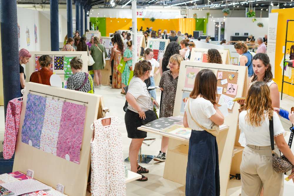 People looking at a trend area at the Playtime trade show