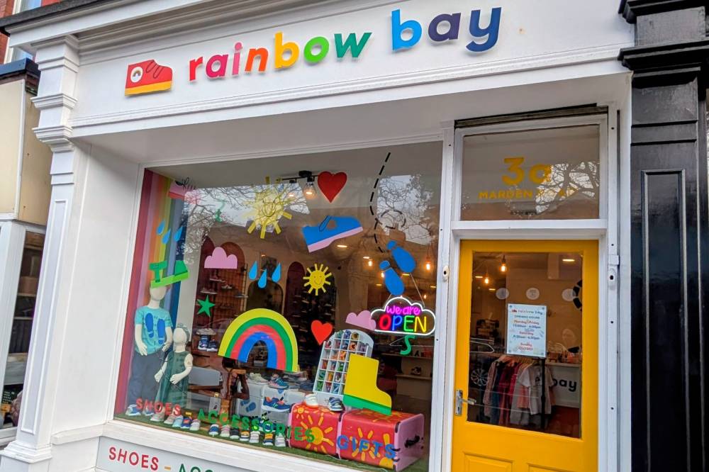 The store front of the Rainbow Bay children's shop