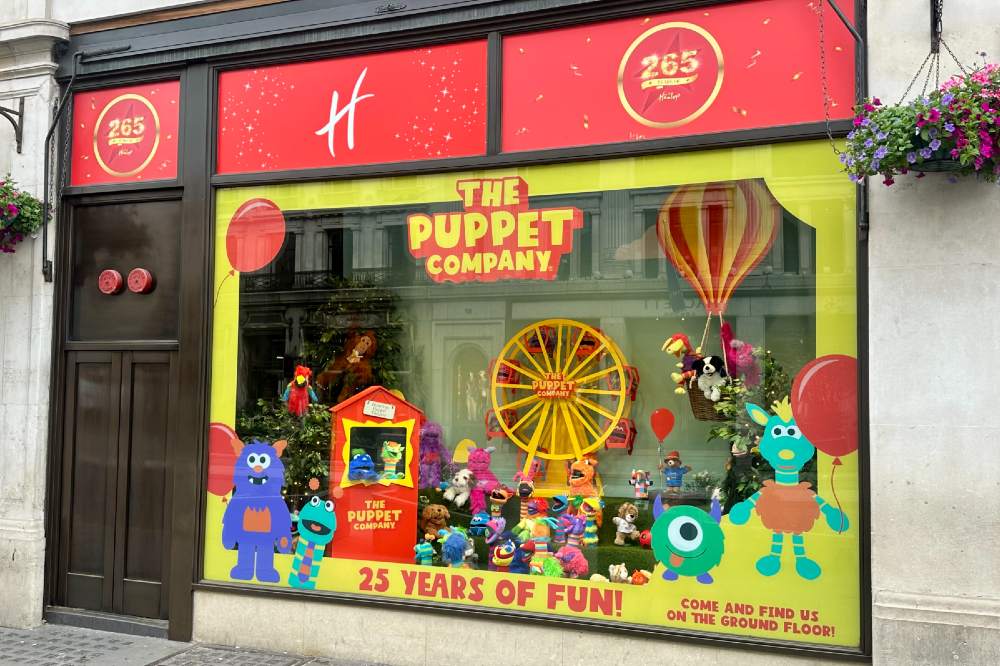 The Puppet Company window display at Hamleys