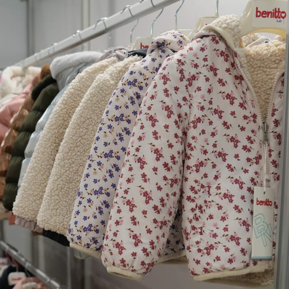 Children's clothes hung on a rail at IFCO Kids 