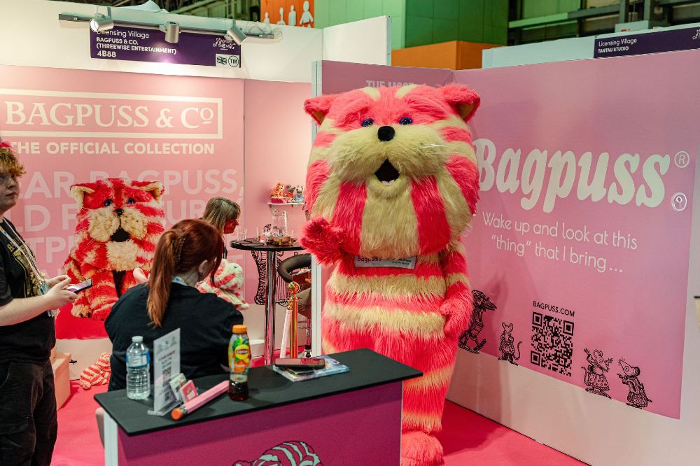 A Bagpuss exhibition stand at Spring Fair 