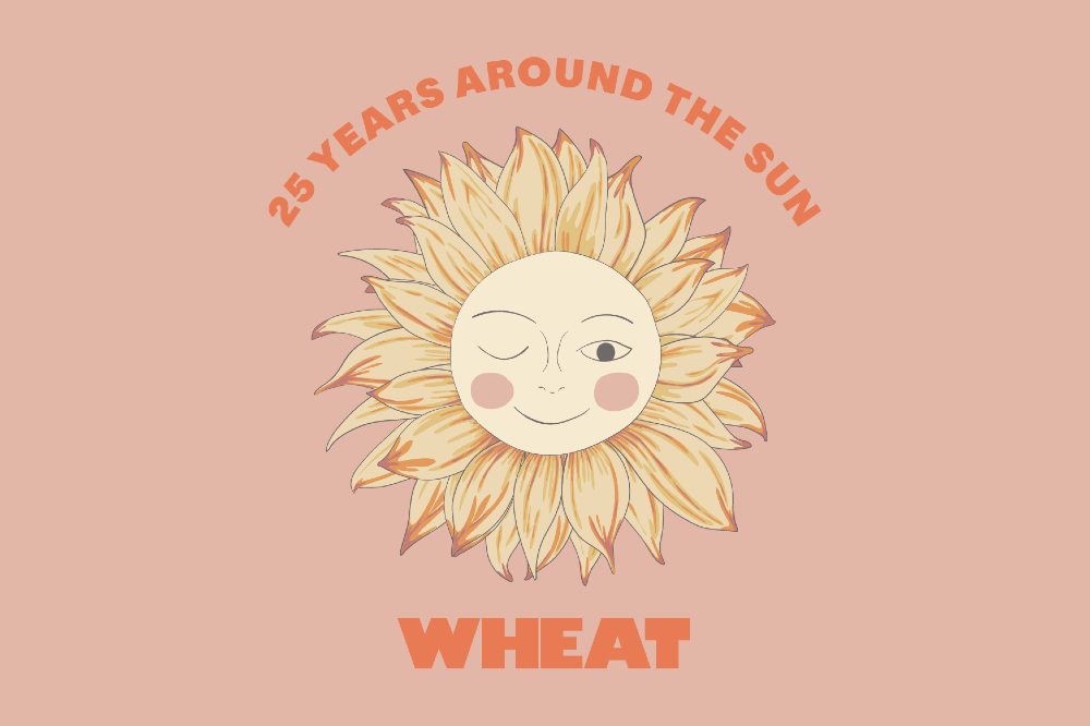 The 25th anniversary logo for Danish childrenswear brand Wheat