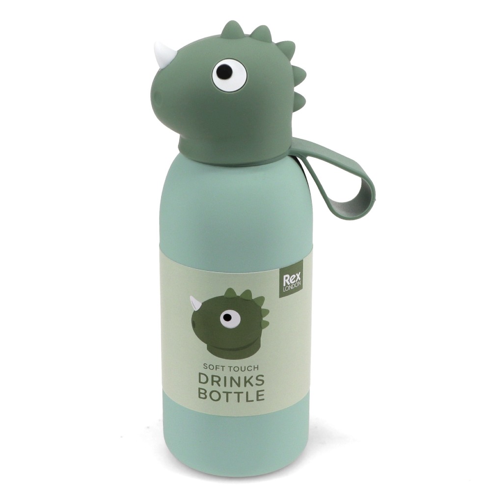 A dinosaur head kids' drinks bottle