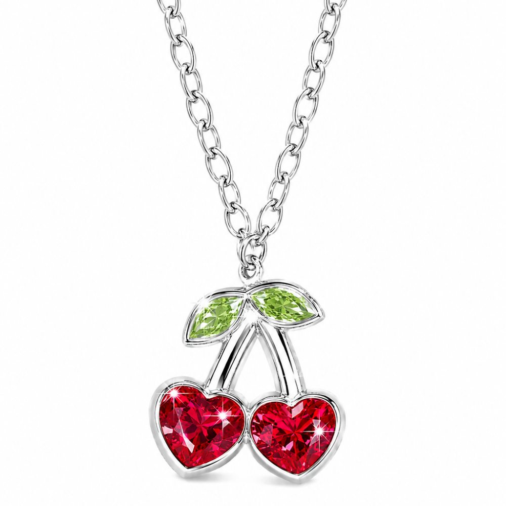 A child's cherry pendant necklace from the Little Star Studio collection