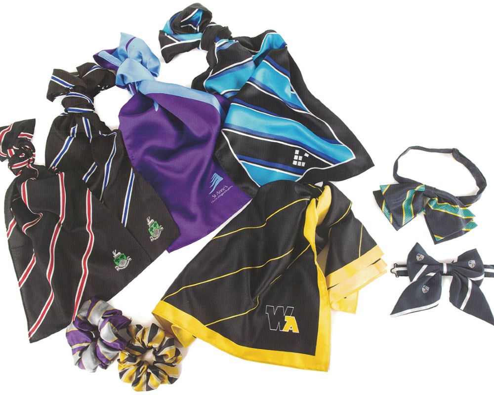 A selection of schoolwear accessories by Tie & Scarf Company 